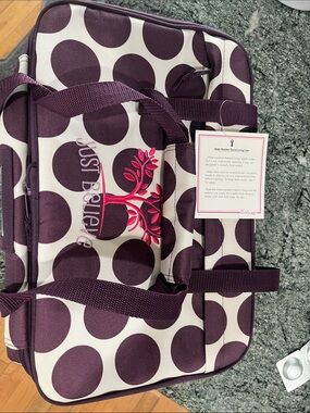 Purple Polka Dot perfect party set with Embroidered Accent